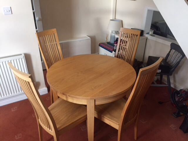 oak table and chairs in london